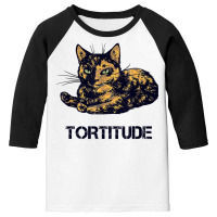 Tortitude Cat Tortoiseshell Kittens Torties Kitty Youth 3/4 Sleeve | Artistshot