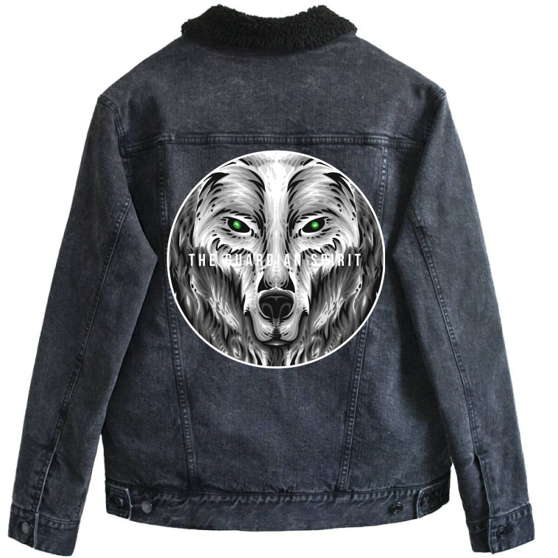 The Wolf Unisex Sherpa-Lined Denim Jacket by nathansaranng | Artistshot