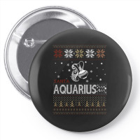 Santa Aquarius Christmas Ugly T Shirts Pin-back Button | Artistshot