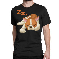 Pixelated Cute Puppy Sleepin' Classic T-shirt | Artistshot
