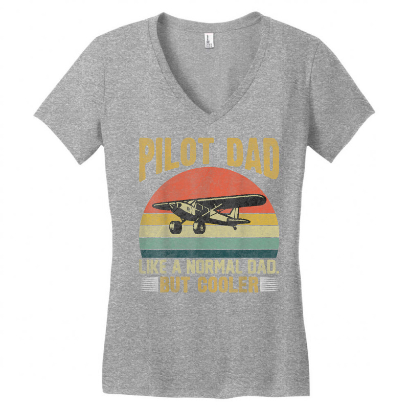 Funny Pilot Art For Dad Father Aviation Airplane P Women's V-Neck T-Shirt by validokel | Artistshot