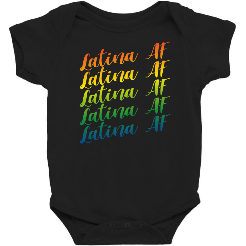 Latina Af Rainbow Colors With National Latin Counties Flag Colors Hisp Baby Bodysuit by AsopArt | Artistshot