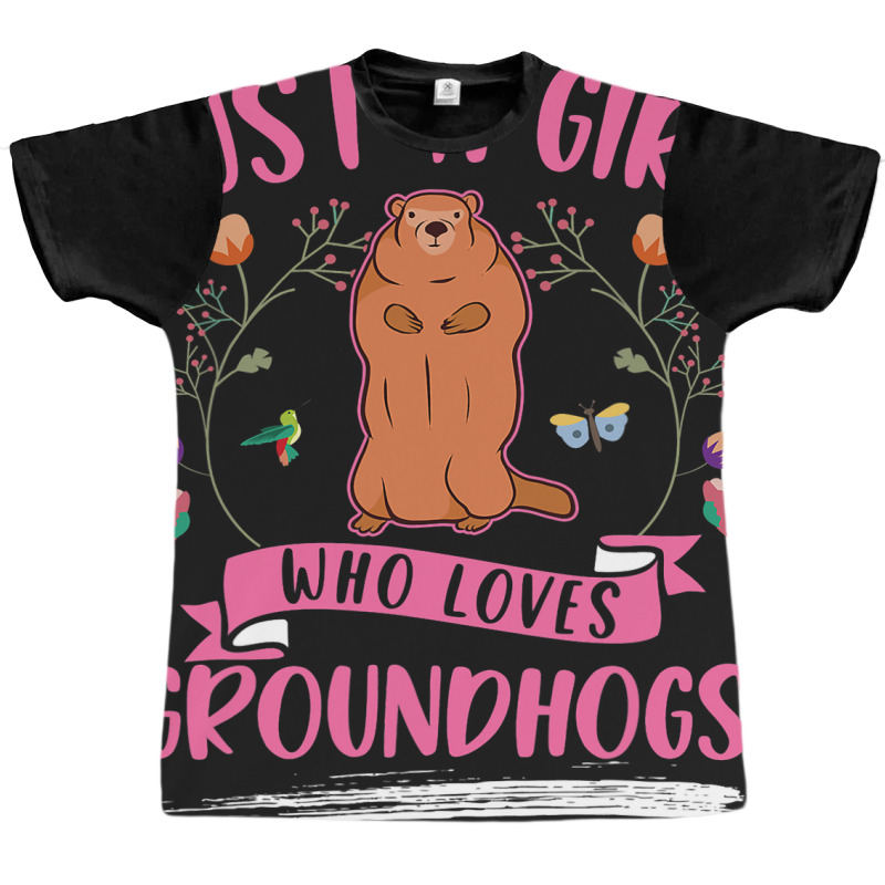 Groundhog Girl Marmot Woodchuck 2 Graphic T-shirt by XAVIERESPREE | Artistshot