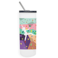 Cute Colorful Rock Climbing Bouldering Wall Climbe Skinny Tumbler | Artistshot