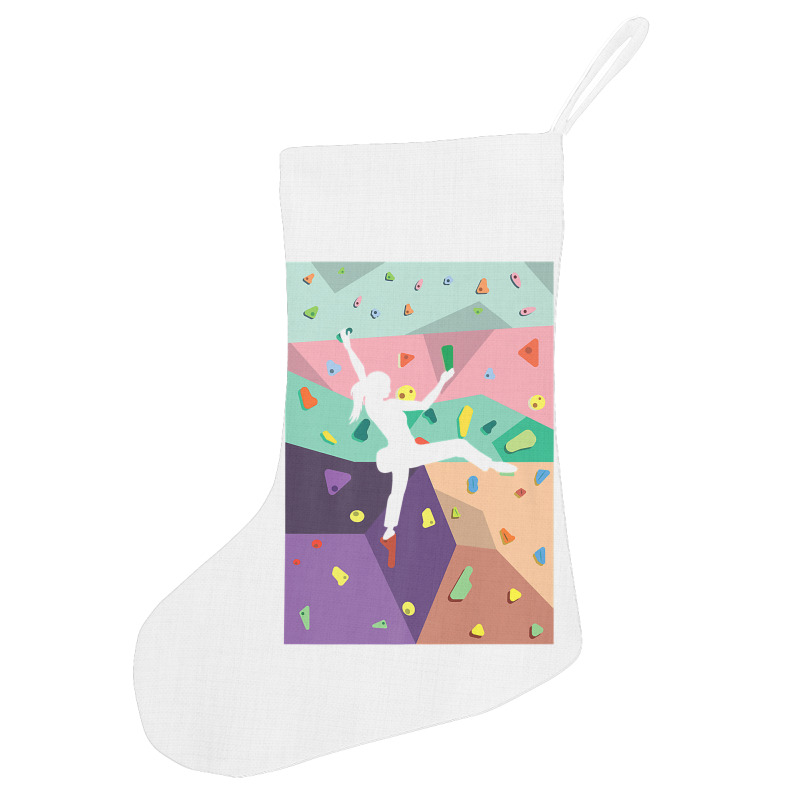 Cute Colorful Rock Climbing Bouldering Wall Climbe Holiday Stocking | Artistshot