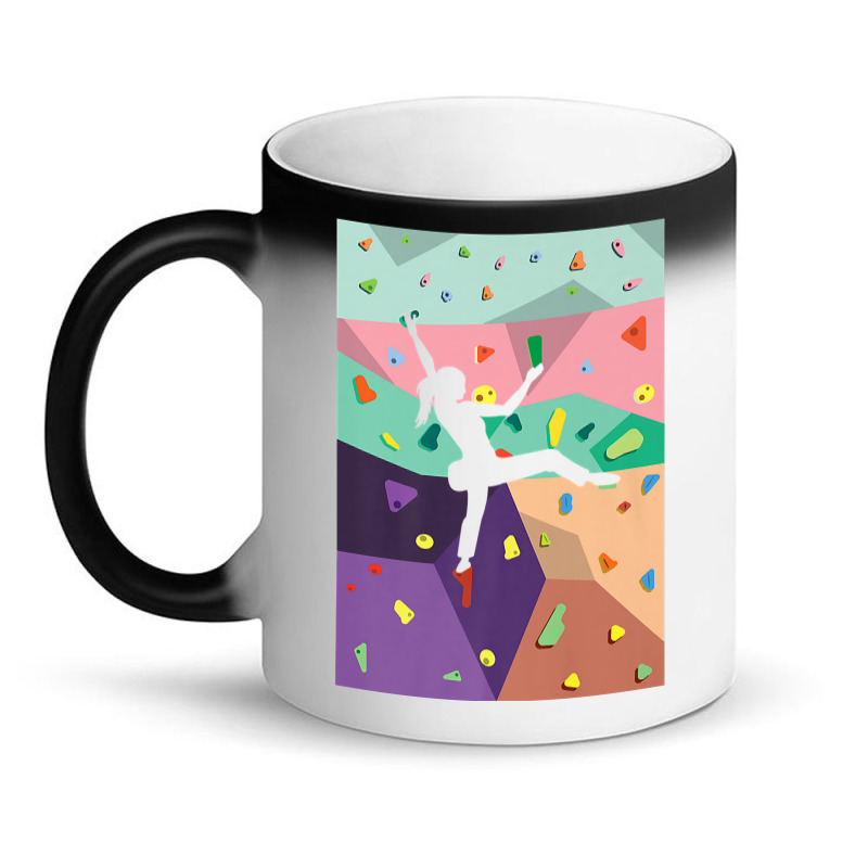 Cute Colorful Rock Climbing Bouldering Wall Climbe Magic Mug | Artistshot