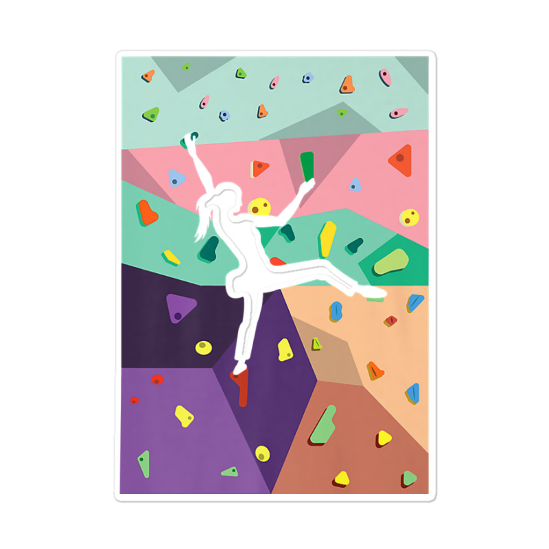 Cute Colorful Rock Climbing Bouldering Wall Climbe Sticker | Artistshot