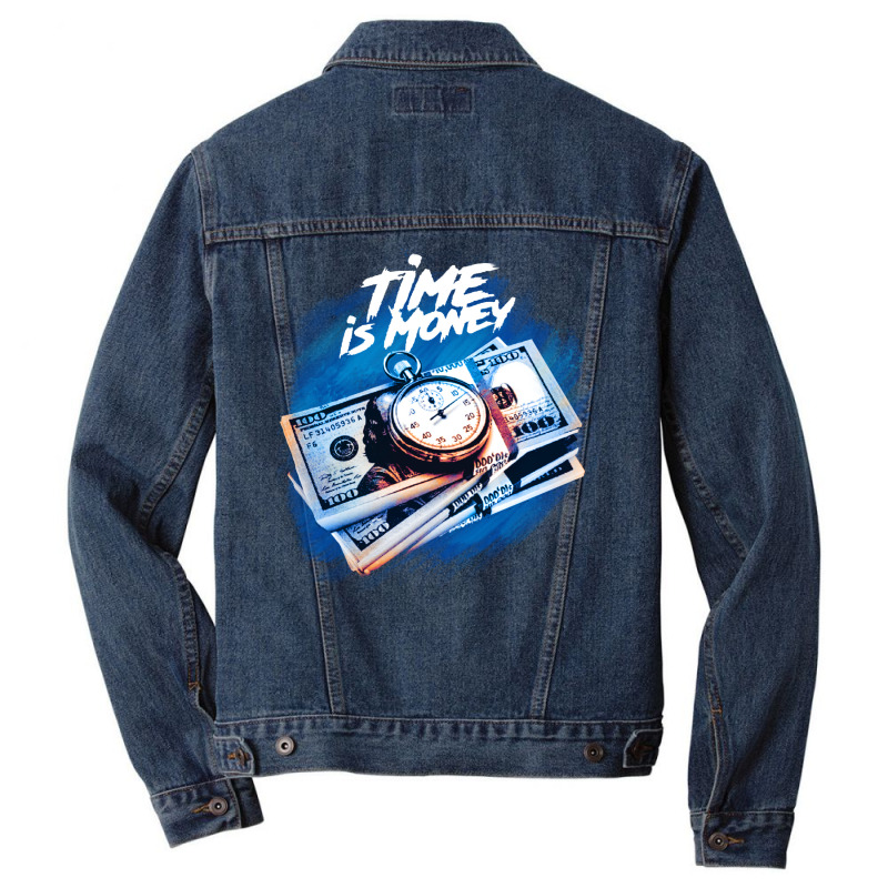 Time Is Money Men Denim Jacket by nathansaranng | Artistshot