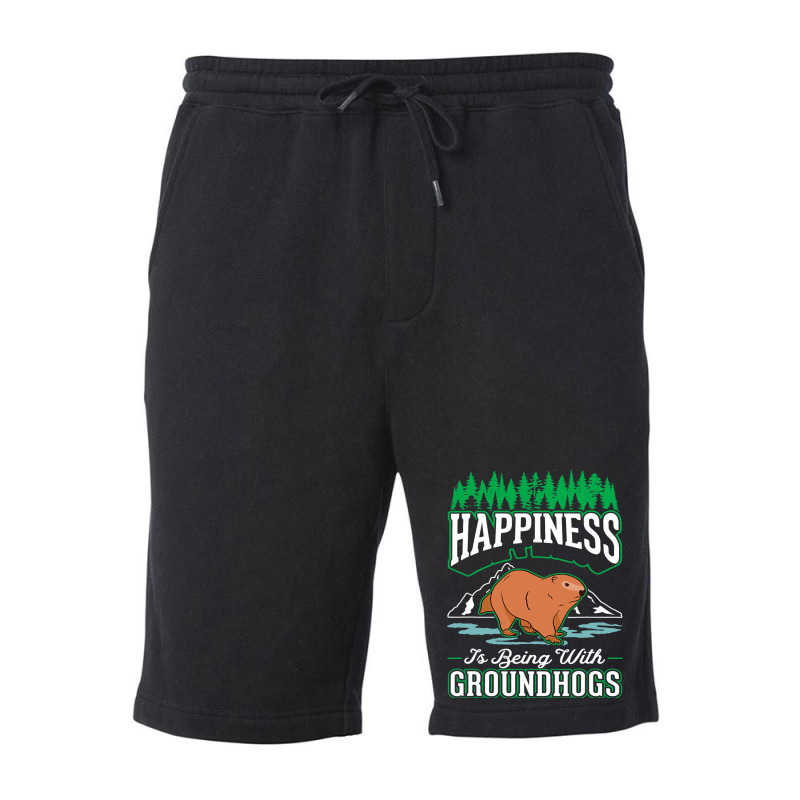 Groundhog Happiness Marmot Woodchuck 2 Fleece Short by XAVIERESPREE | Artistshot