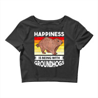 Groundhog Happiness Marmot Woodchuck 3 Crop Top | Artistshot