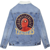 Tingles Unisex Sherpa-lined Denim Jacket | Artistshot