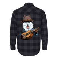 Siberian Husky Playing Guitar Husky Dog Lover Guit Flannel Shirt | Artistshot