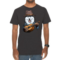 Siberian Husky Playing Guitar Husky Dog Lover Guit Vintage T-shirt | Artistshot