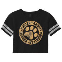 Foster. Adopt. Volunteer. Donate. Animal Rescue Do Scorecard Crop Tee | Artistshot