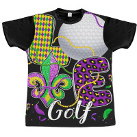 Love Golf Ball With Fleur De Lis Beads Fat Tuesday Graphic T-shirt | Artistshot