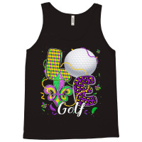 Love Golf Ball With Fleur De Lis Beads Fat Tuesday Tank Top | Artistshot