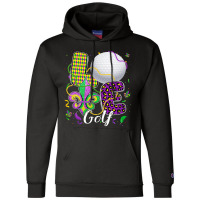 Love Golf Ball With Fleur De Lis Beads Fat Tuesday Champion Hoodie | Artistshot