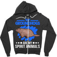 Groundhogs Are My Spirit Animals Marmot Zipper Hoodie | Artistshot