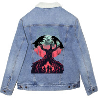 Vecna Is Watching You Unisex Sherpa-lined Denim Jacket | Artistshot