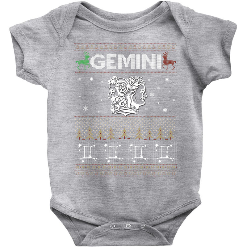 Gemini Christmas Ugly Sweater Baby Bodysuit | Artistshot