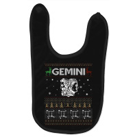 Gemini Christmas Ugly Sweater Baby Bibs | Artistshot