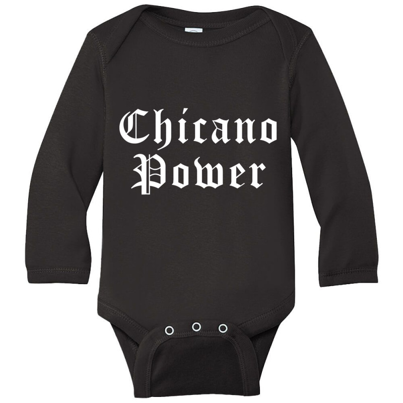 Chicano Power Old English Cholo T Shirt Long Sleeve Baby Bodysuit by voutsro | Artistshot