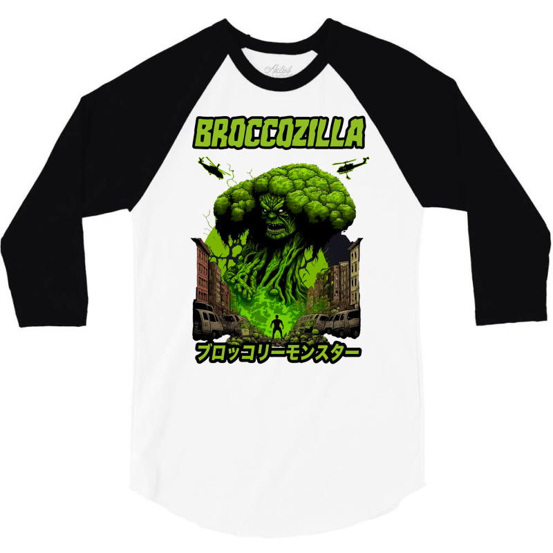 Broccozilla 3/4 Sleeve Shirt by neekakhalodb | Artistshot