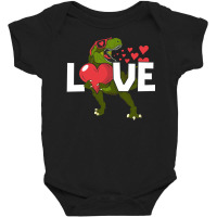 Love T Rex Heart In Paws Valentines Day Dinosaur Lover Cute Gift Baby Bodysuit | Artistshot