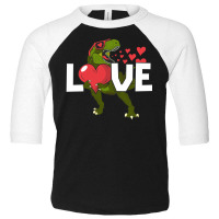 Love T Rex Heart In Paws Valentines Day Dinosaur Lover Cute Gift Toddler 3/4 Sleeve Tee | Artistshot