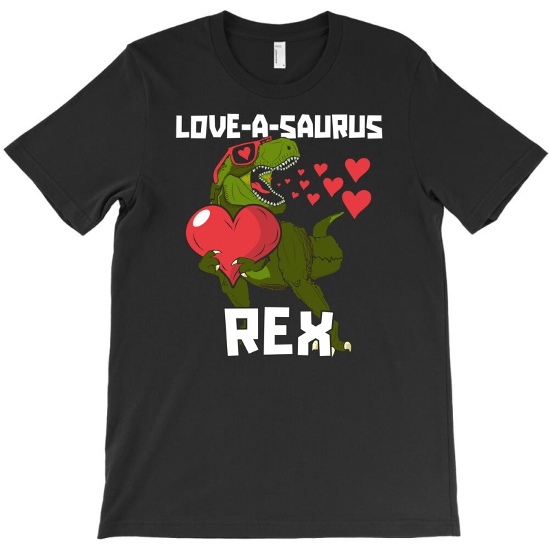 Loveasaurus Rex Valentines Day Dinosaur With Red Heart Funny And Cute T-shirt | Artistshot