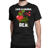 Loveasaurus Rex Valentines Day Dinosaur With Red Heart Funny And Cute Classic T-shirt | Artistshot