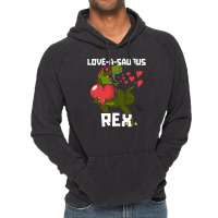 Loveasaurus Rex Valentines Day Dinosaur With Red Heart Funny And Cute Vintage Hoodie | Artistshot