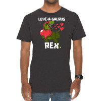 Loveasaurus Rex Valentines Day Dinosaur With Red Heart Funny And Cute Vintage T-shirt | Artistshot