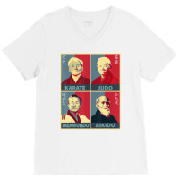 Karate, Judo, Aikido, Taekwondo Founders T Shirt V-neck Tee | Artistshot