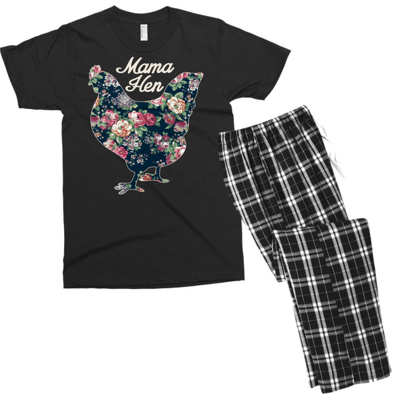 Mama Hen Floral Chicken Countrycore Aesthetics Cute Flowers Print For Men's T-shirt Pajama Set | Artistshot