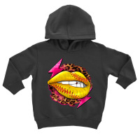 Softball Lips With Lightning Toddler Hoodie | Artistshot