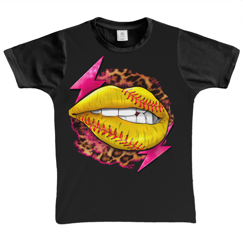 Softball Lips With Lightning Graphic Youth T-shirt by HRA Design Shop | Artistshot