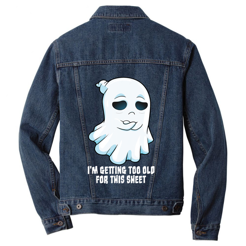 Sad Ghost Halloween Costume Getting Too Old For Th Men Denim Jacket | Artistshot