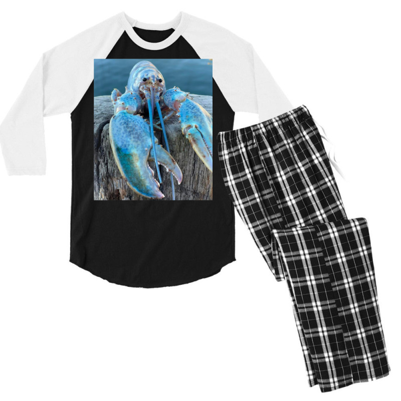 Funny Jumpscare Lobster Meme Blue Crustacean T Shi Men's 3/4 Sleeve Pajama Set | Artistshot