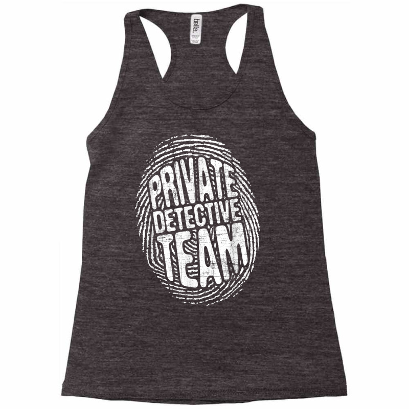 Private Detective Team   Investigate Investigator Racerback Tank by marioc | Artistshot