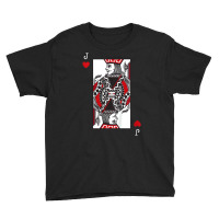 Kids Jack Of Hearts Valentines Day Cool Playing Ca Youth Tee | Artistshot