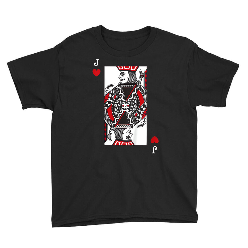 Kids Jack Of Hearts Valentines Day Cool Playing Ca Youth Tee by imelde | Artistshot