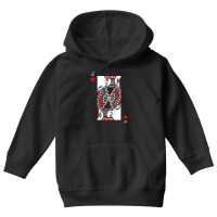 Kids Jack Of Hearts Valentines Day Cool Playing Ca Youth Hoodie | Artistshot