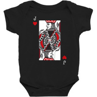 Kids Jack Of Hearts Valentines Day Cool Playing Ca Baby Bodysuit | Artistshot