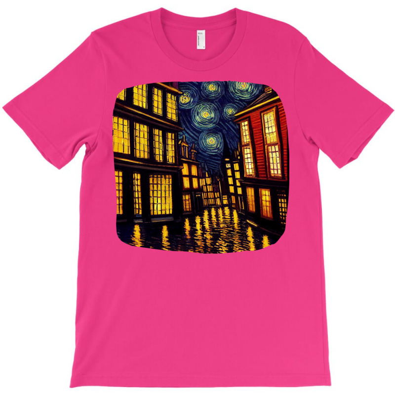 The Alley At A Starry Night Ii   Van Gogh Style T-Shirt by murhanixcayak | Artistshot