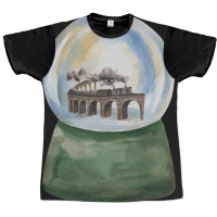 Steam Train In Crystal Ball Graphic T-shirt | Artistshot