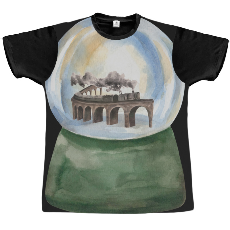 Steam Train In Crystal Ball Graphic T-shirt by heathybatevam | Artistshot