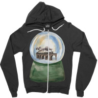 Steam Train In Crystal Ball Zipper Hoodie | Artistshot