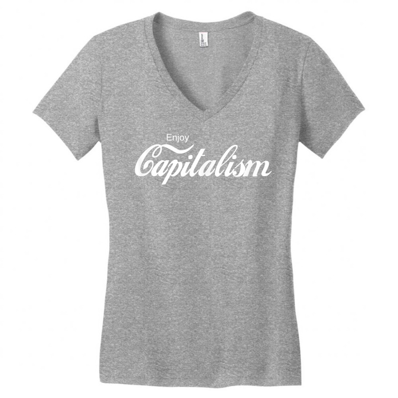 Funny Enjoy Capitalism Entrepreneur Motivation T S Women's V-Neck T-Shirt by ewubea | Artistshot