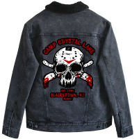 Camp Crystal Lake (for Light Shirts) Unisex Sherpa-lined Denim Jacket | Artistshot